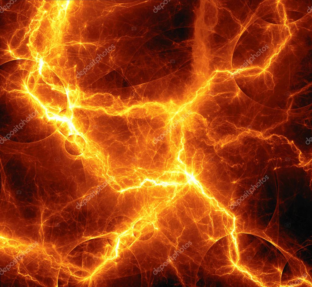 Fiery lightning — Stock Photo © cappa 29383503