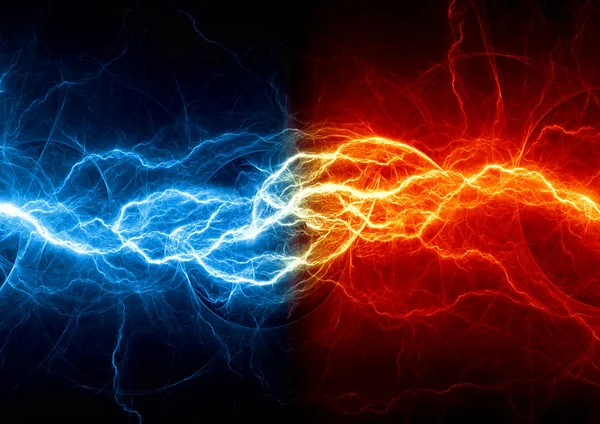 Fire and ice fractal lightning — Stock Photo, Image