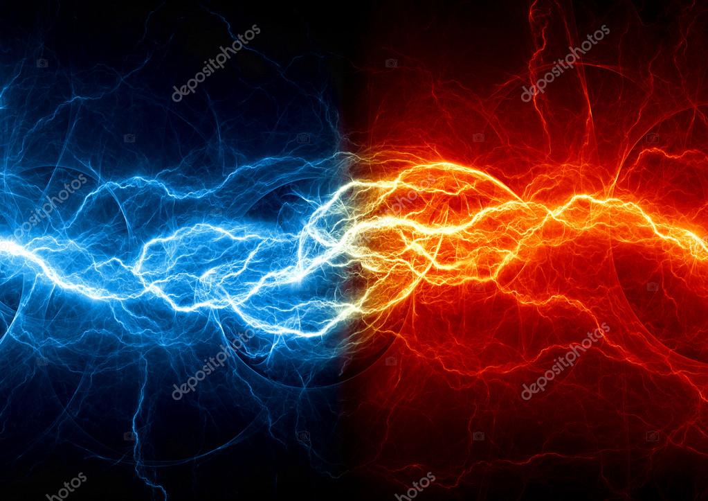 Fire and ice fractal lightning Stock Photo by ©cappa 33219003