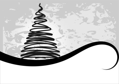 Soyut Noel ağacı kartı