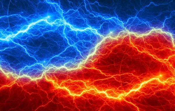 Abstract fire and ice lightning — Stock Photo, Image