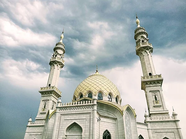 Vita Moskén Minareter Staden Bolgar Tatarstan Ryssland — Stockfoto
