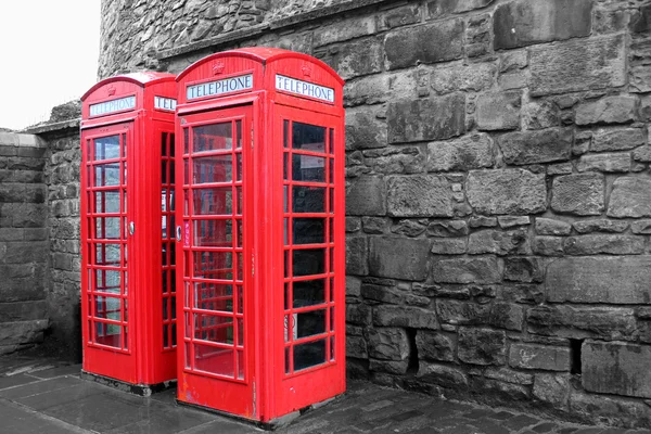 Classical British phone booths