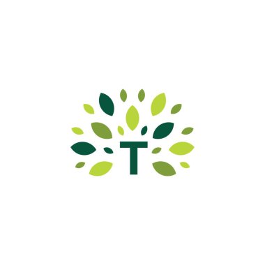 Ağaç yaprağı doğası yeşil logo vektör resimlerini işaretliyor