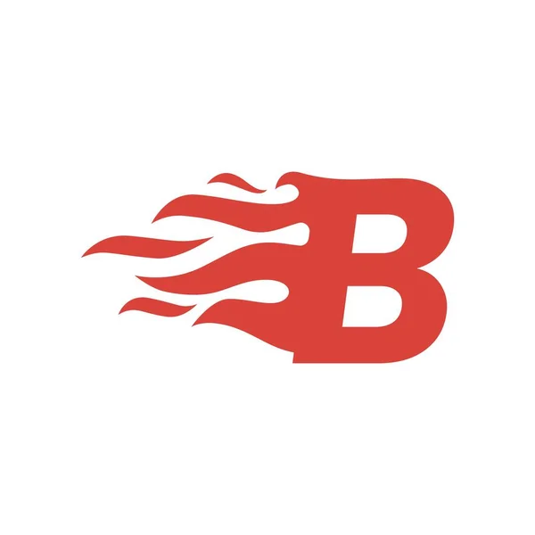 Brief Feuer Flamme Heiß Großbuchstaben Logo Vektor Symbol Illustration — Stockvektor