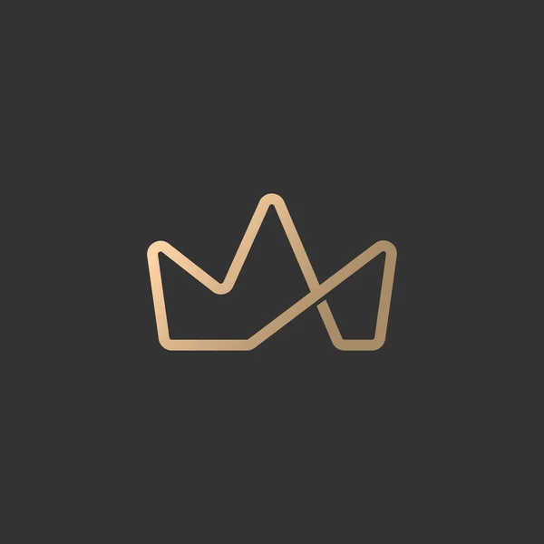 Infinito Corona Rey Mobius Ilimitado Logo Vector Icono Ilustración — Vector de stock