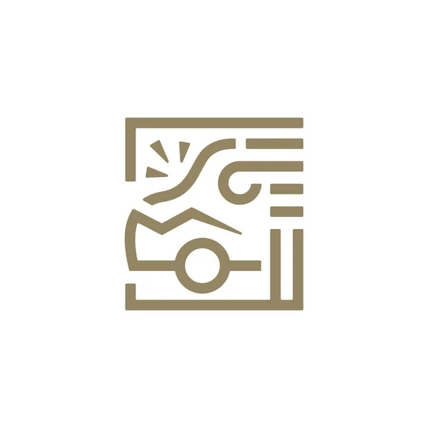 Car Accident Attorney Logo Vector Icon Illustration — Image vectorielle