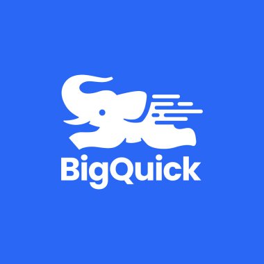 Fil Hızlı Hızlı Hızlı Ekspres Atlama Logo Vektörü Simgesi Resimlendirmesi