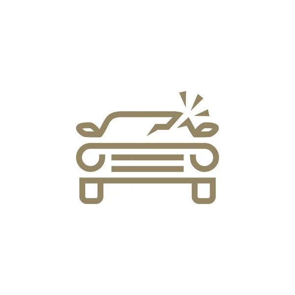 Car Accident Crash Logo Vector Icon Illustration — Stockový vektor