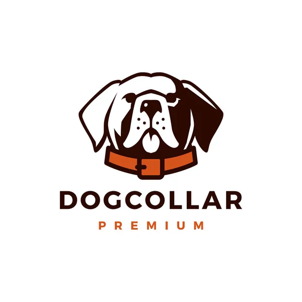 Pies Kołnierz Logo Wektor Ikona Ilustracja — Wektor stockowy