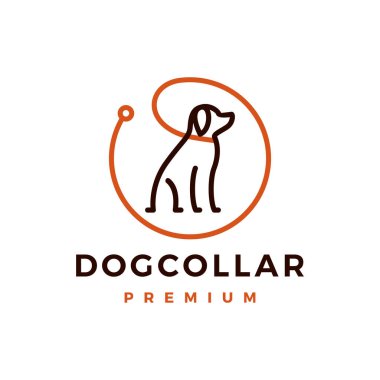 dog collar logo vector icon illustration