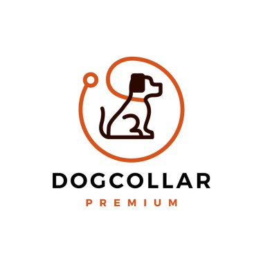 dog collar logo vector icon illustration