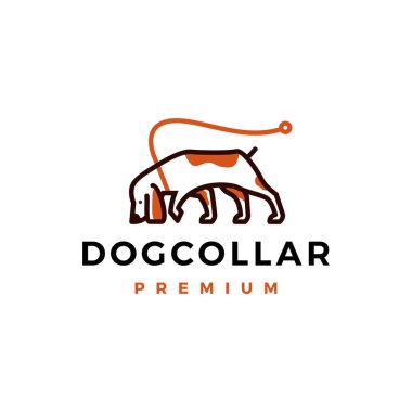dog collar logo vector icon illustration