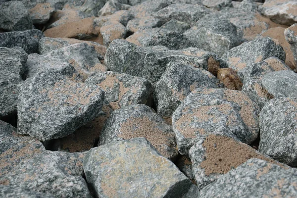Granitfragmente Ufer Des Flusses Hintergrund Der Abstrakten Textur — Stockfoto