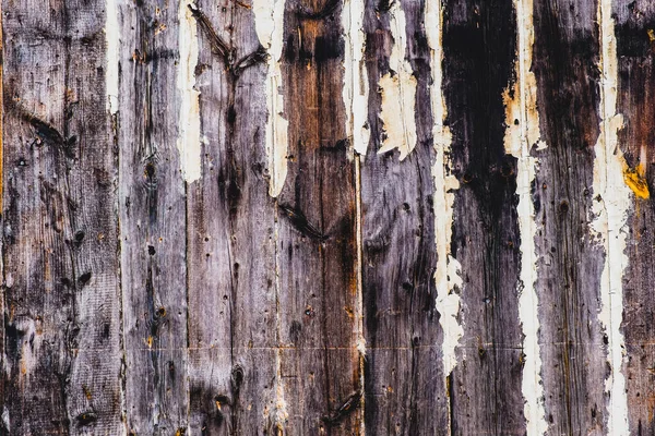 Tekstura Starej Wietrznej Drewnianej Ściany Wykonanej Desek Farbą Obierającą — Zdjęcie stockowe