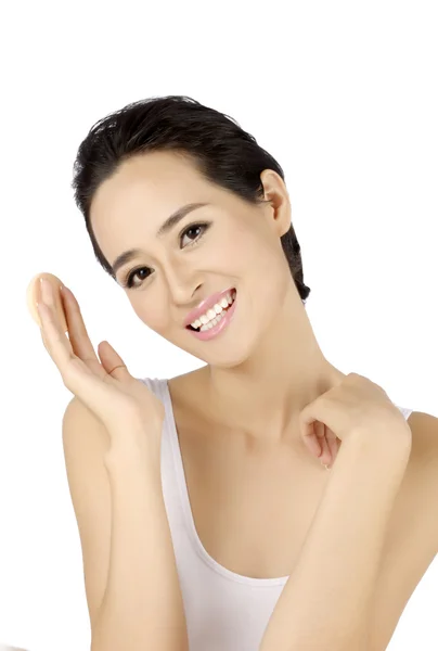 Aziatische slanke schoonheid met goede huid — Stockfoto