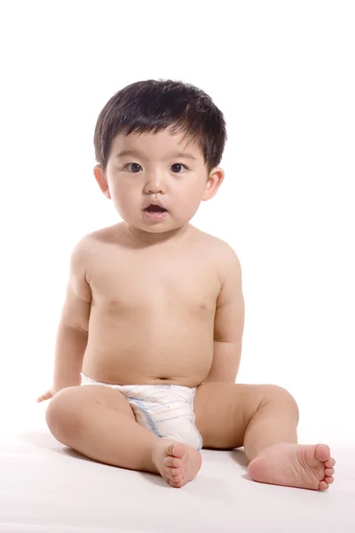 Schattig Aziatische baby Rechtenvrije Stockafbeeldingen