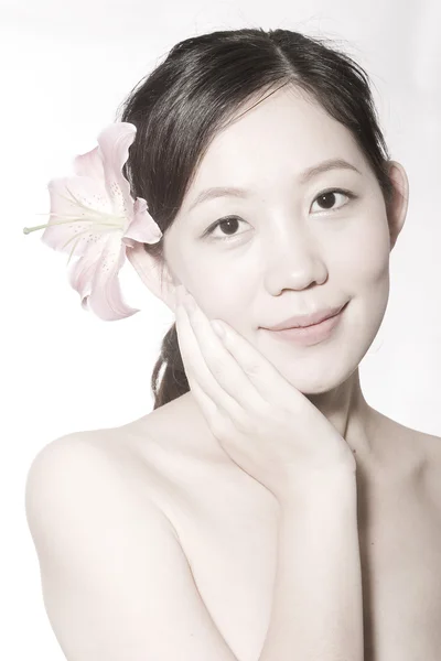 Egy ázsiai lány szép bőr — Stock Fotó