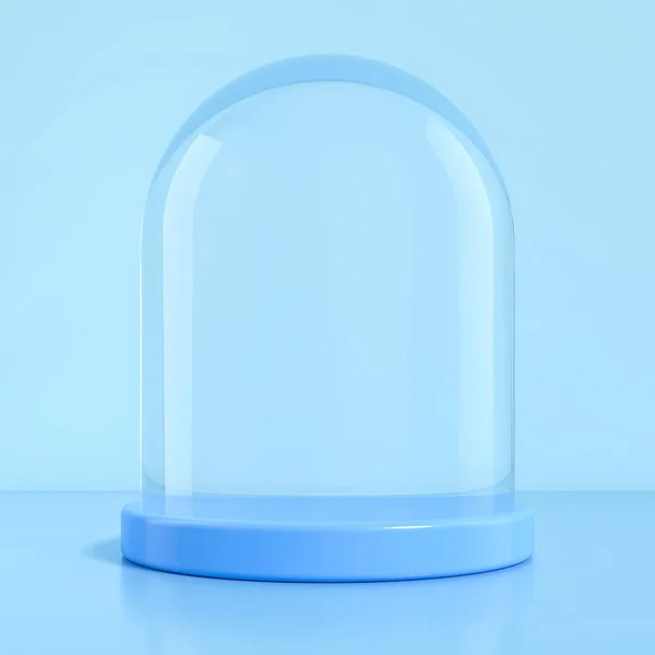 Diseño Cúpula Vidrio Vacía Para Caso Presentación Del Producto Renderizado —  Fotos de Stock