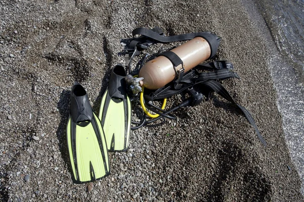 Equipo de buceo . Fotos de stock libres de derechos