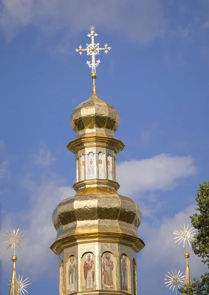 Top of cathedral building of Caves Monastery. — Stock Photo, Image