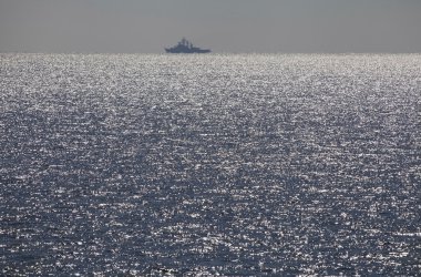 Twilight parlak deniz.