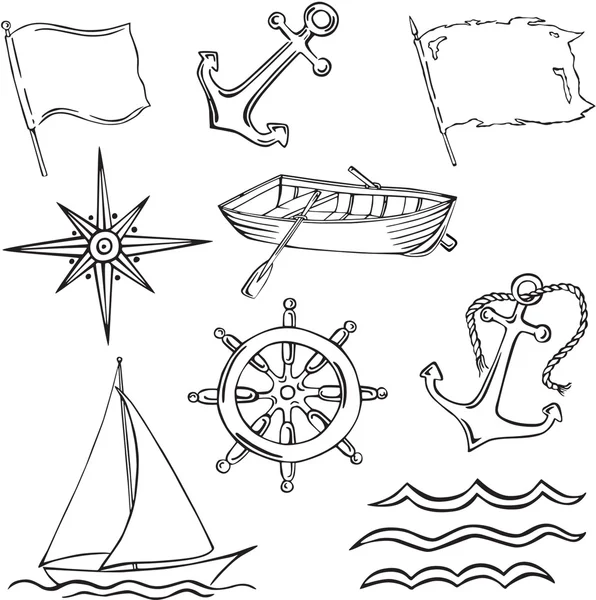 Морская тематика — стоковый вектор