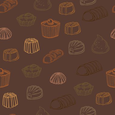 çikolata ile vektör desen