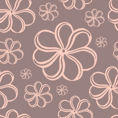 plumeria ile vektör desen