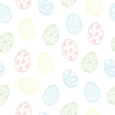 Paskalya yumurtaları ile vektör desen