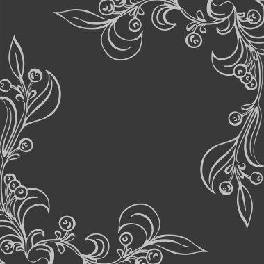 Çiçekli vektör illüstrasyonu