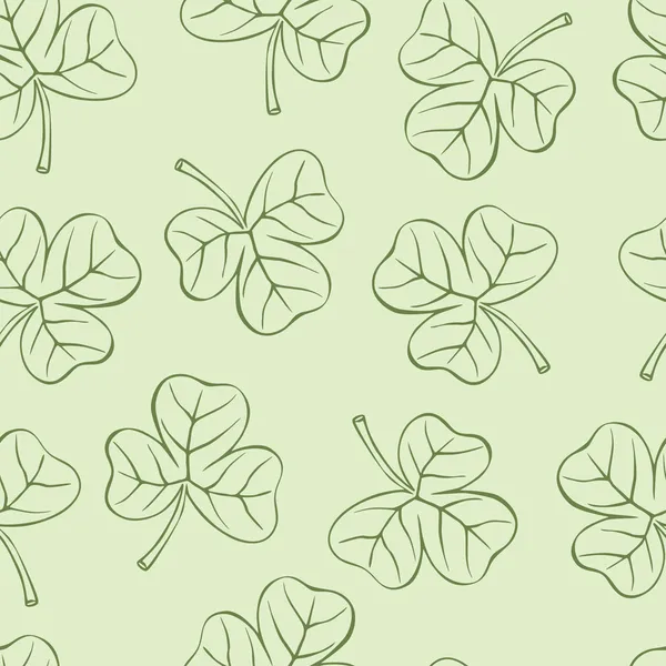 Vector pattern with clover — Stock Vector