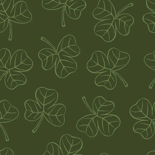 Vector pattern with clover — Stock Vector