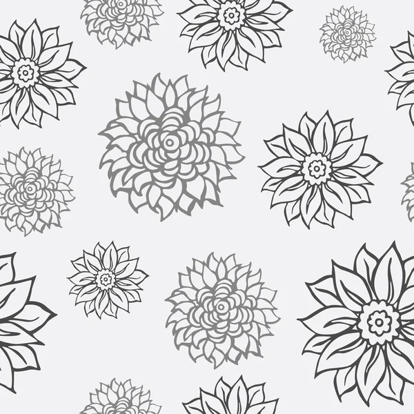 Modèle vectoriel avec des fleurs — Image vectorielle