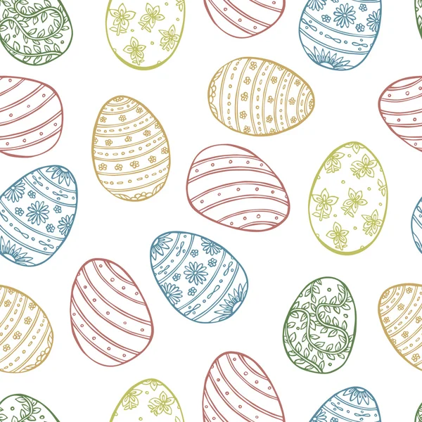 Векторный рисунок с пасхальными яйцами — стоковый вектор
