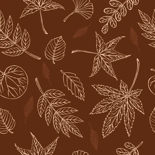 Motif vectoriel avec feuilles — Image vectorielle