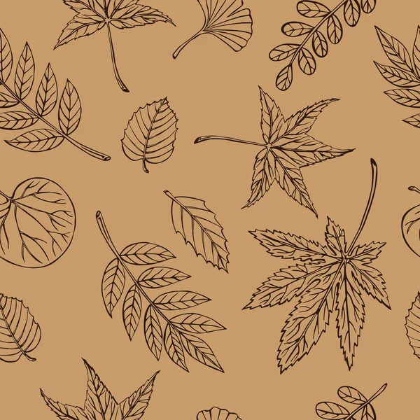 葉を持つベクトル パターン — ストックベクタ