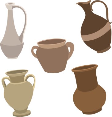 çeşitli sürahi vektör çizim