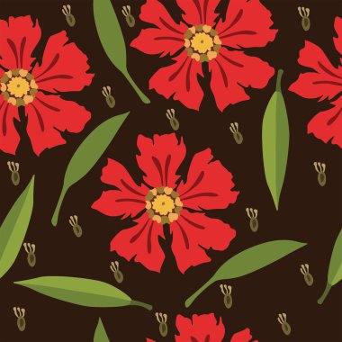 Çiçekli vektör illüstrasyonu