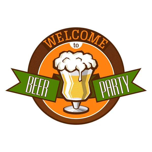 Invitation to beer party — Stock Vector