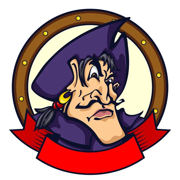 Коварный пират — стоковый вектор