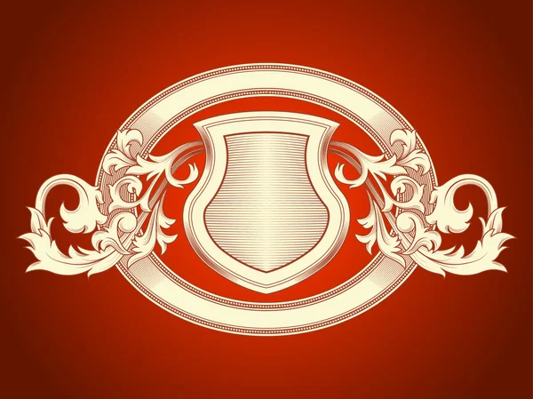 Escudo de armas victoriano — Vector de stock