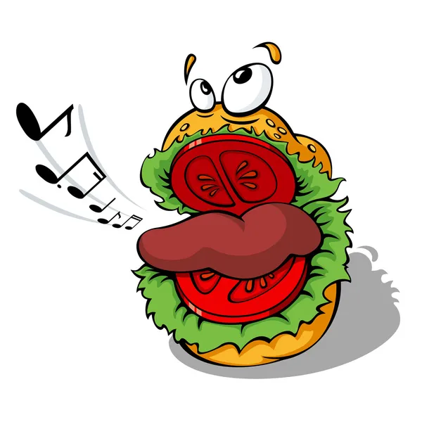 Смішні гамбургер — стоковий вектор