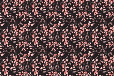 Arka plan Kusursuz Desensiz Doğa Çiçeği, çiçekler, suluboya tarzda yapraklar. 