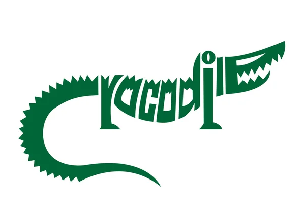 Alfabeto crocodilo logotipo vetor . —  Vetores de Stock