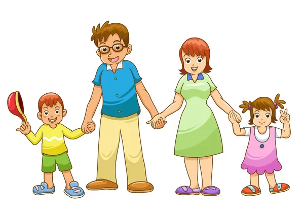 My family holding hand — Stock Vector