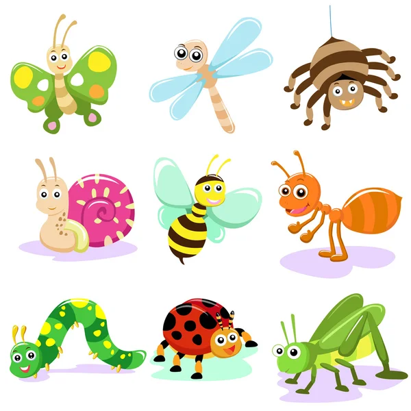 SET DE CARTOON DES INSECTES — Photo