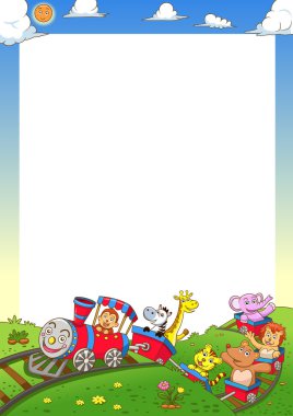 sevimli hayvan tren boş alan içeren