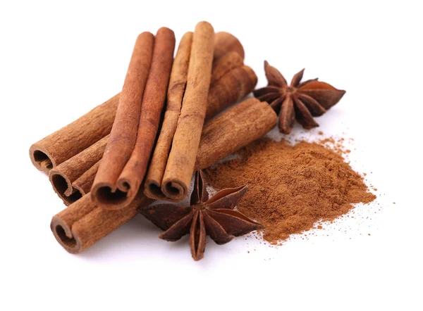 Cinnamon sticks and star anise — Stock Photo, Image