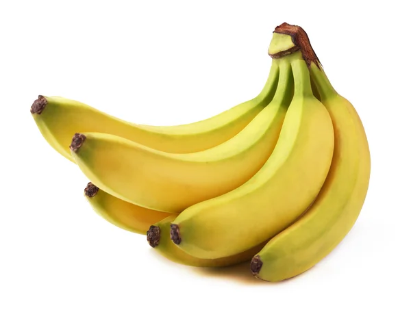 Bananer isolert på hvitt – stockfoto